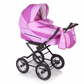 Коляска классическая 2 в 1 - Nino, светло-розовая/светло-сиреневая (Jetem, NN 9_св.роз./св.сирен)